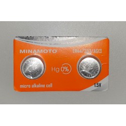 Батарейкa MINAMOTO AG13, (LR44) 1.5 В BL10, 2шт